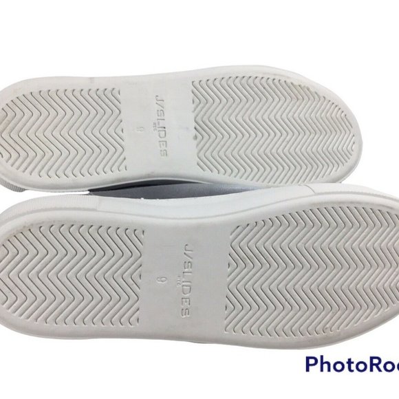 J/Slides NYC Gray Satin Platform Sneakers - Picture 6 of 6
